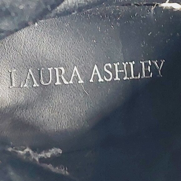 Laura Ashley Black Leather Selma Heeled Ankle / Mid Calf Boots with Buckle H712 - Picture 10 of 13